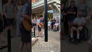 Street Performing: M Brooks & Larissa Brooks. This video is a cover of Jason Mraz’s “I’m Yours”