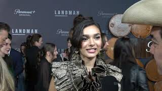 Paulina Chavez Carpet Interview at Paramount+'s Landman Premiere