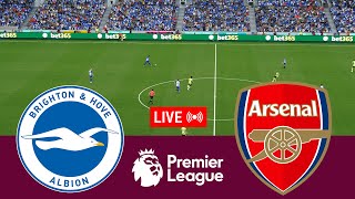 [LIVE] Brighton Hove Albion vs Arsenal Premier League 23/24 Full Match - Video Game Simulation