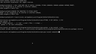 Part 2 # Installing Python External libraries through Windows command prompt