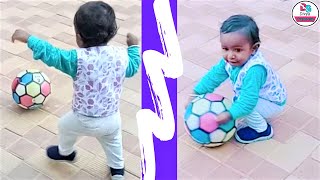 Cute baby playing football | Funny baby playing football | Cristiano Ronaldo Bad Boy Song #Shorts