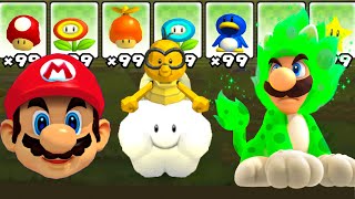 What happens if Marios Head, Lakitu and Giga Cat Luigi use Marios Power-Ups