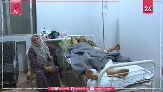 njured people arrive at Tal Tamr hospital in northern Syria