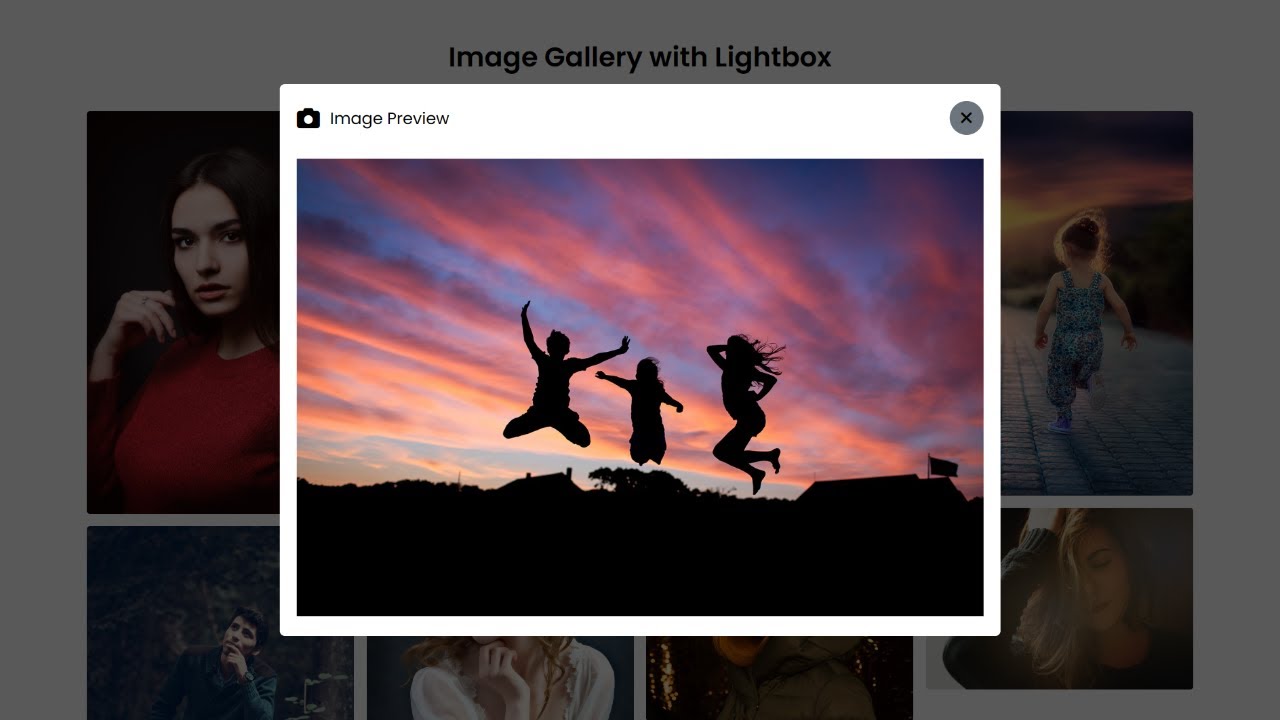 Responsive Image Gallery With LIghtBox In HTML CSS & JavaScript - YouTube