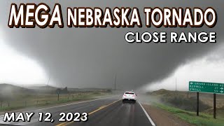 CLOSE RANGE MEGA TORNADO in NEBRASKA (May 12, 2023) {Adam}