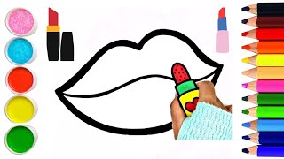 Bolalar uchun lab rasm chizish / Рисование губ для детей / Drawing lips for children / draw picture