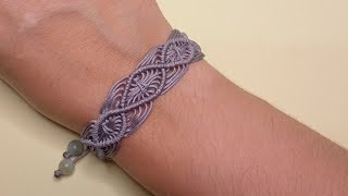 Passo a Passo:Pulseira Macrame rápida e simples com nós Macrame./Tutorial Macrame completo.