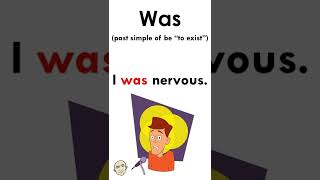 Was - the past simple of the To Be verb | #shorts | English speaking practice - Mark Kulek ESL