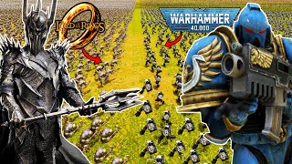 Every WARHAMMER 40k Army VS Every LOTR Army! - UEBS 2: Ultimate Epic Battle Simulator 2