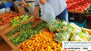 COST OF FOOD STUFFS IN NORTH CYPRUS FARMERS MARKET 2022