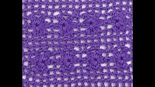 Crochet: Punto Enrejado con Flor # 7