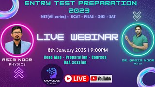 Live Webinar  || knowledge fiesta || Q\u0026A || NET-ECAT-SAT-GIKI-PIEAS-NTS