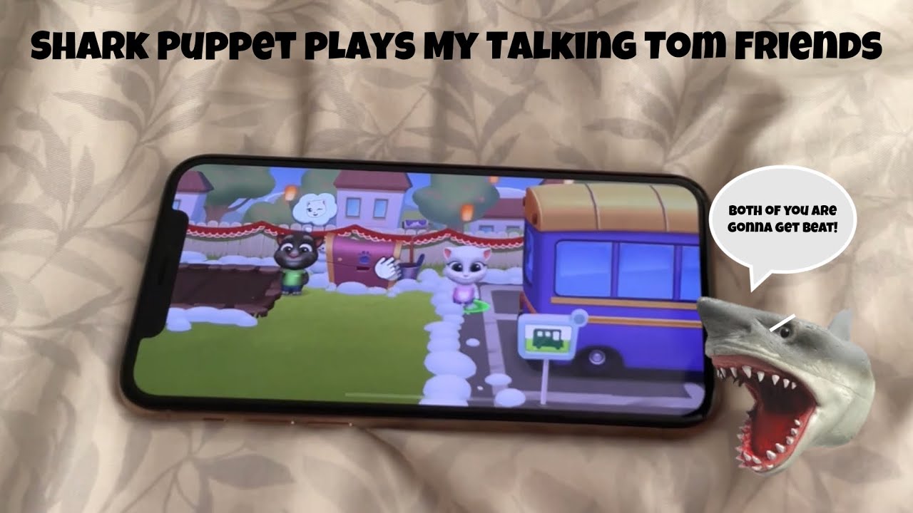 SB Movie: Shark Puppet Plays My Talking Tom Friends! - YouTube