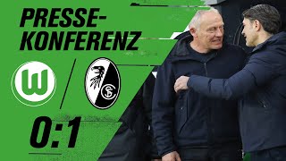 "Wieder nicht belohnt..." | PK mit Kovac und Streich nach VfL Wolfsburg - SC Freiburg | Bundesliga