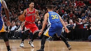 Stephen Curry Duels Derrick Rose in Chicago