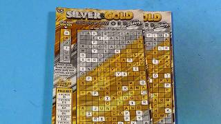 WORDS ON WED. 281: TWO $5 SILVER AND GOLD CROSSWORD FL Lottery Scratch Tickets
