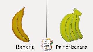 How to draw banana || How to draw a banana and pair banana step by step (very easy) #satisfying #art