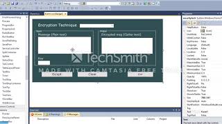 ceaser cipher and source code c# windows form visual studio