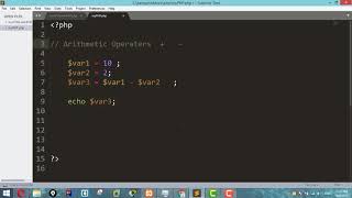 PHP Tutorial For Beginners 15 - Arithmetic Operators in PHP