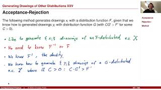 Lecture Computational Finance / Numerical Methods 10-02: Monte-Carlo 10: Acceptance-Rejection Method