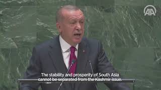 Erdogan speaks at 74th UNGA on Kashmir and Nagorno-Karabakh