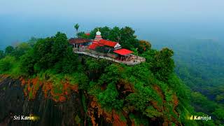 Breathtaking Aerial view of Shri Karinjeshwara (Shiva) Temple, Bantwal, Mangalore.