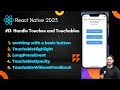 #13 Handle Touches and Touchables #reactnative #touch #button