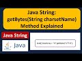 Java String: getBytes(String charsetName) Method Explained | Java Tutorial