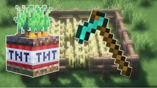 Minecraft:How to make bomb traps in cultivated land如何在我的世界耕地中制作一个炸弹陷阱