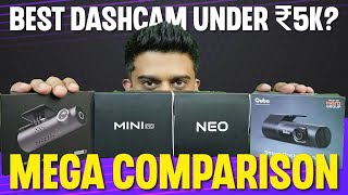 DDPAI Mini Pro vs 70mai M200 vs Nexdigitron Neo vs QUBO Pro X | MEGA Dashcam Comparison | Gizmobeep