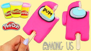 How to Make a Cute Among Us Play Doh Popsicle | Fun & Easy DIY Play Dough Desserts!