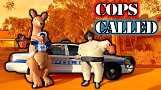TRICK OR TREATING EARLY PRANK!! (COPS CALLED)
