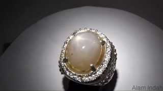 Batu Cincin White Safir Star Srilanka