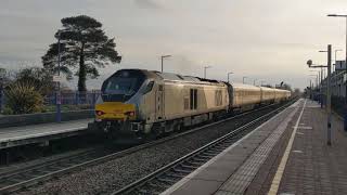 Chiltern Class 68 and Class 168 at Bicester North, 24/11/20