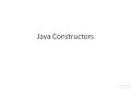 Constructors in Java