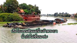 เรือโยง/เรือลากจูง/ขบวนเรือโป๊ะขนดินช่วงนี้น้ำยังไม่ขึ้น@แม่ตุ้มchannel