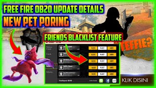 FREE FIRE OB20 MEGA UPDATE DETAILS || NEW PET, NEW CHARACTER, NEW WEAPON ABILITY