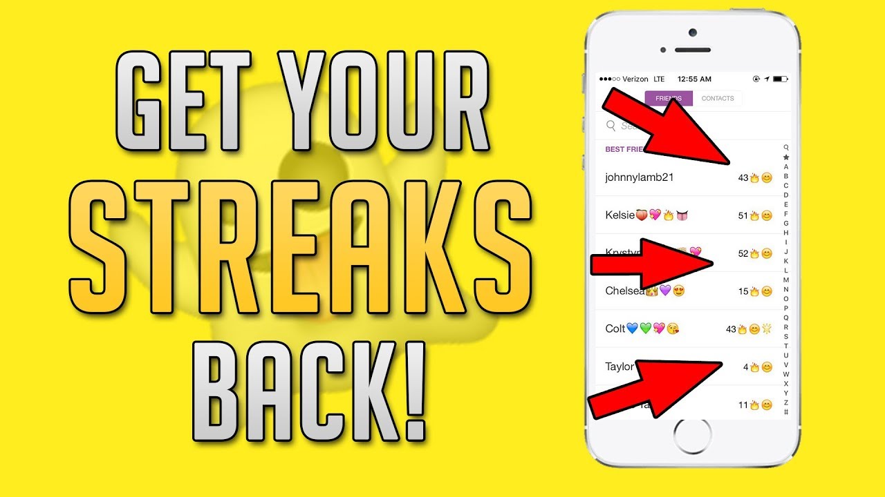 How To Get Your Snapchat Streak BACK! NEVER LOSE A STREAK AGAIN ...