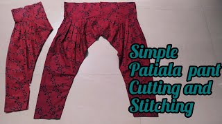 patiala pant cutting and stitching easy method/ തുടക്കക്കാർക്കു പോലും സിംപിളായിട്ട് ചൈതെടുക്കാം