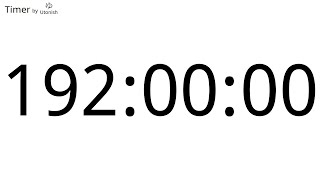 192 Hour Countup Timer