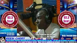 KEESI CHERY MUSIQUE AU PETIT REVEIL LIVE ON RADIO TELE MIRACLE 92.3 SCA1 NY, NJ, CT.