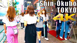 [ShinŌkubo walk in Tokyo] 異国情緒満載！新大久保・イケメン通り[4K] street full of girls 2021.7東京散歩 tokyo walk