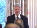 President Clinton speaks about Laura Schwartz from the State Dinning Room of The White House