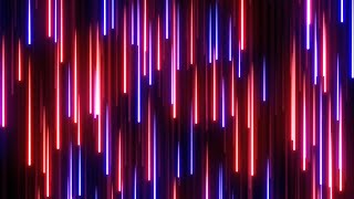 Falling Glowing Red Blue Neon Streak Cascading Rain Line Particles 4K VJ Loop Moving Background