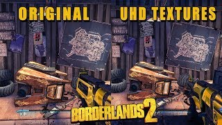 Borderlands 2 - 원본과 UHD 텍스처 비교 (4K)