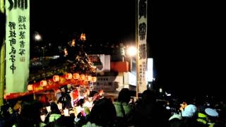 秩父夜祭2010年　花火と本町屋台