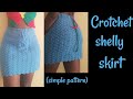 How to crochet a simple shelly skirt.