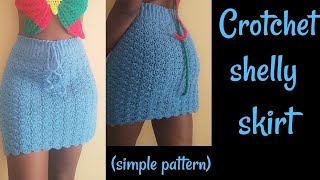 How to crochet a simple shelly skirt.