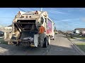 fast crew packing bulk on ezpack goliath rear loader garbage truck