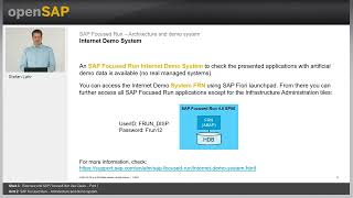 SAP Focused Run – Architecture and demo system - W1U2 - SAP Run Operations of Hybrid Landscapes